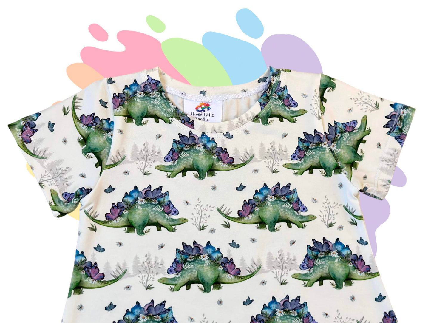 Dinosaur Flora- Aline dress