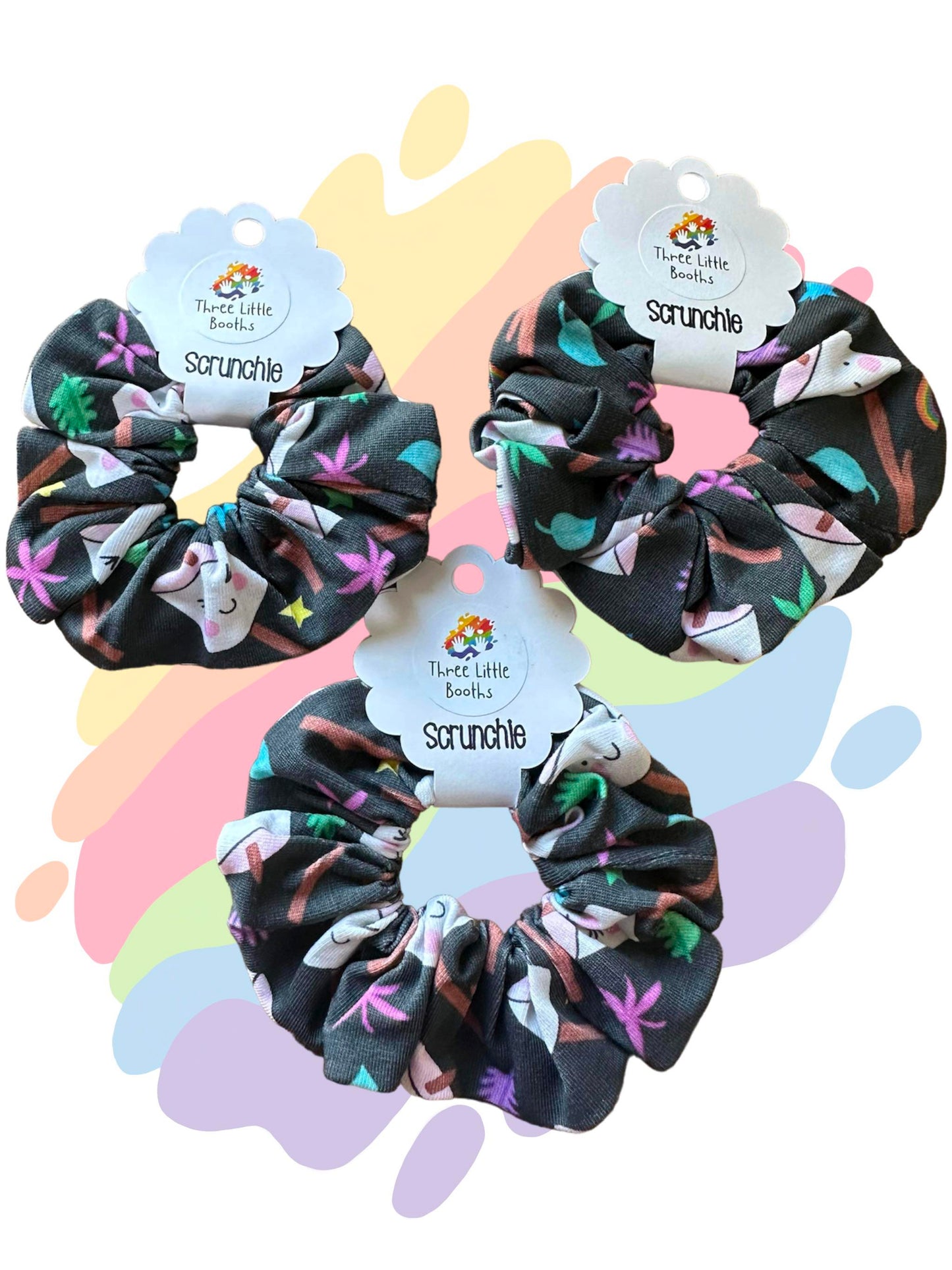Marshmallow print scrunchie