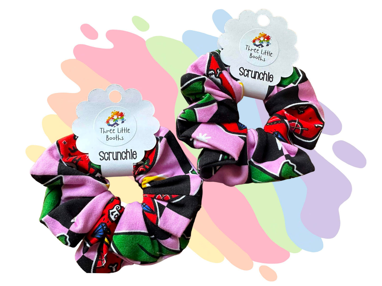 punky cherries print scrunchie