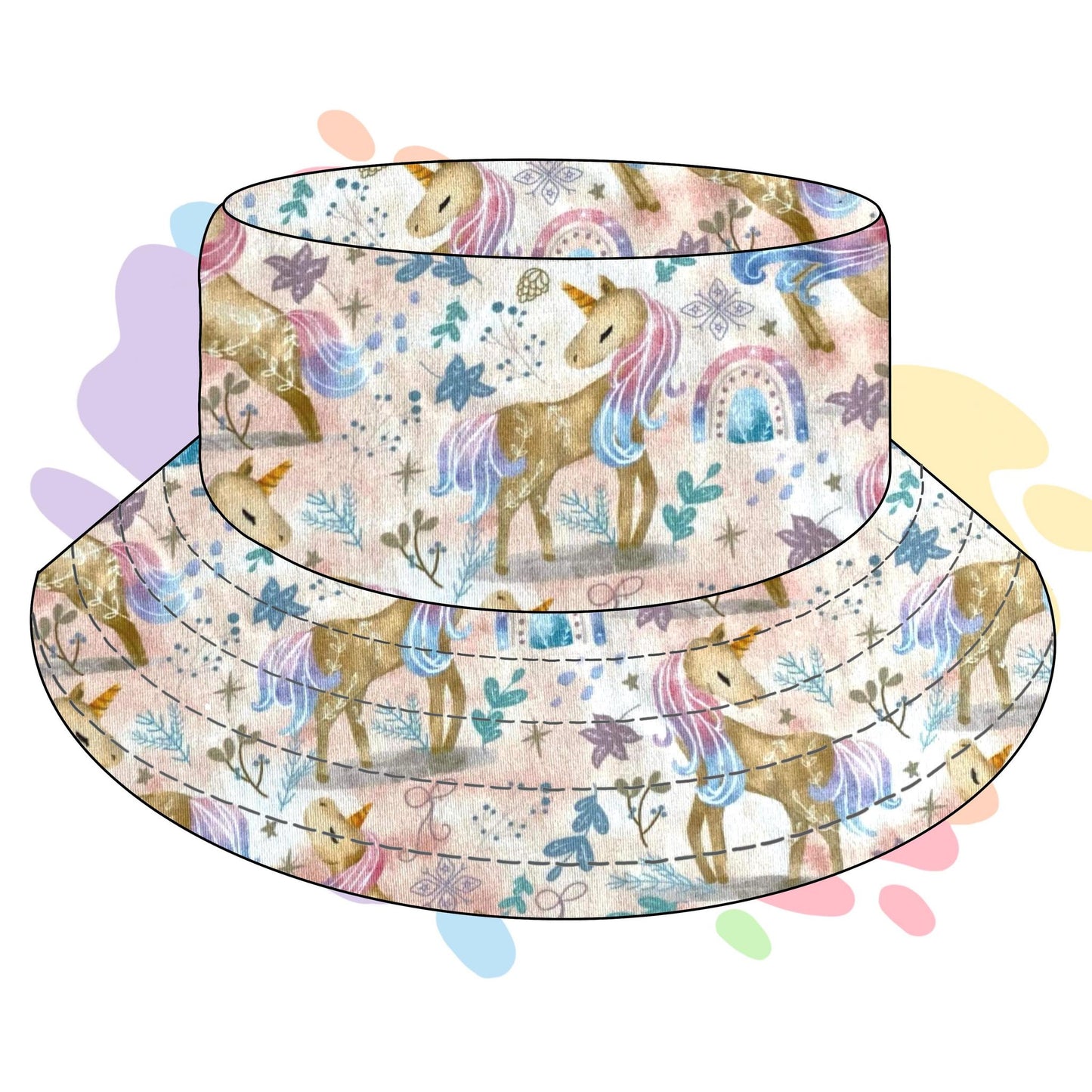 unicorn dreams - Reversable bucket hat