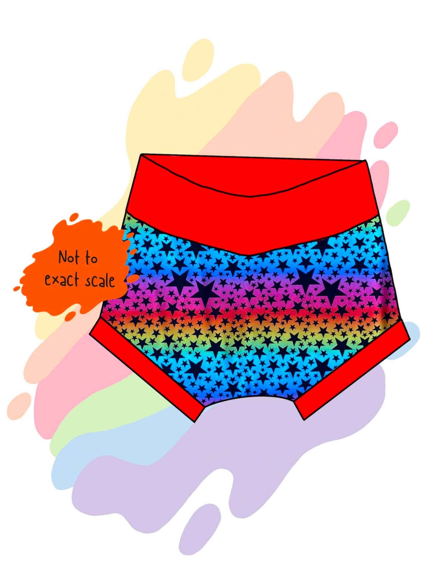 Rainbow stars - Bummies shorts