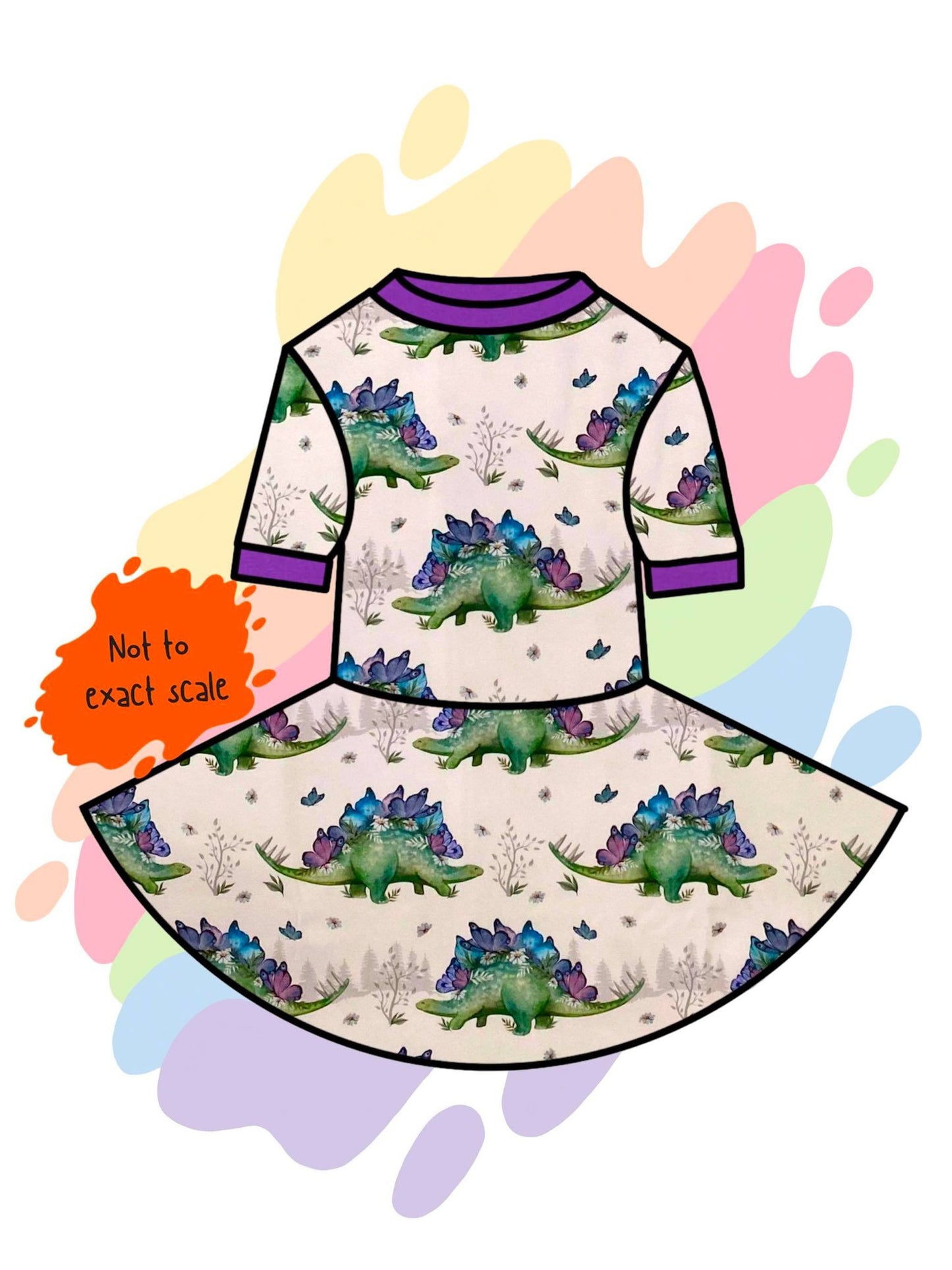 Dinosaur Flora - Spin dress
