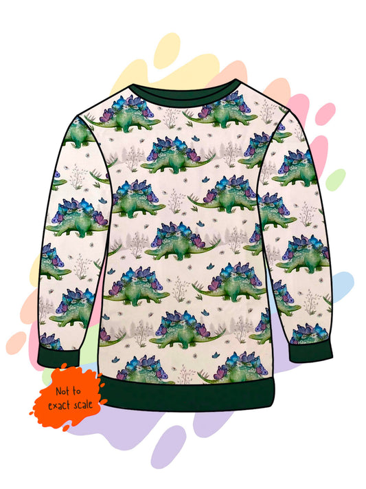 Dinosaur flora - Cuffed top