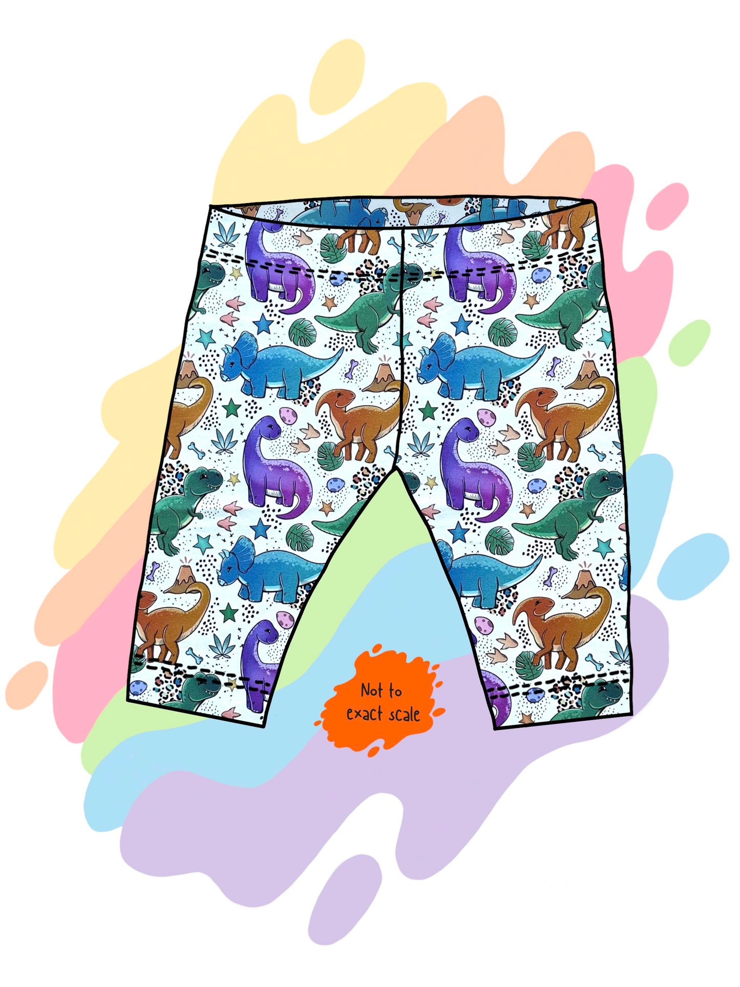 Cute dinos - Cycling style shorts