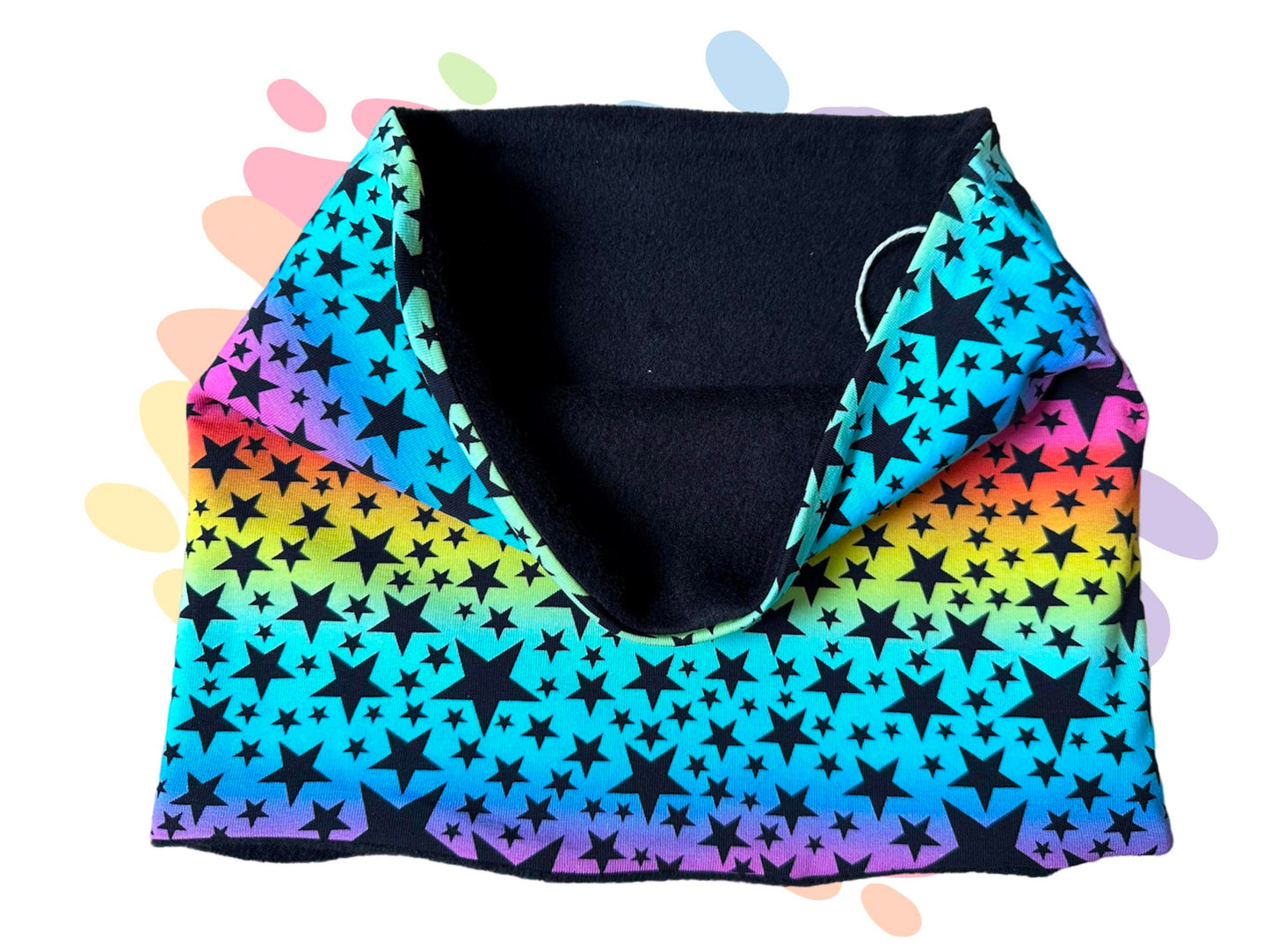 Rainbow stars snood (Size Medium)