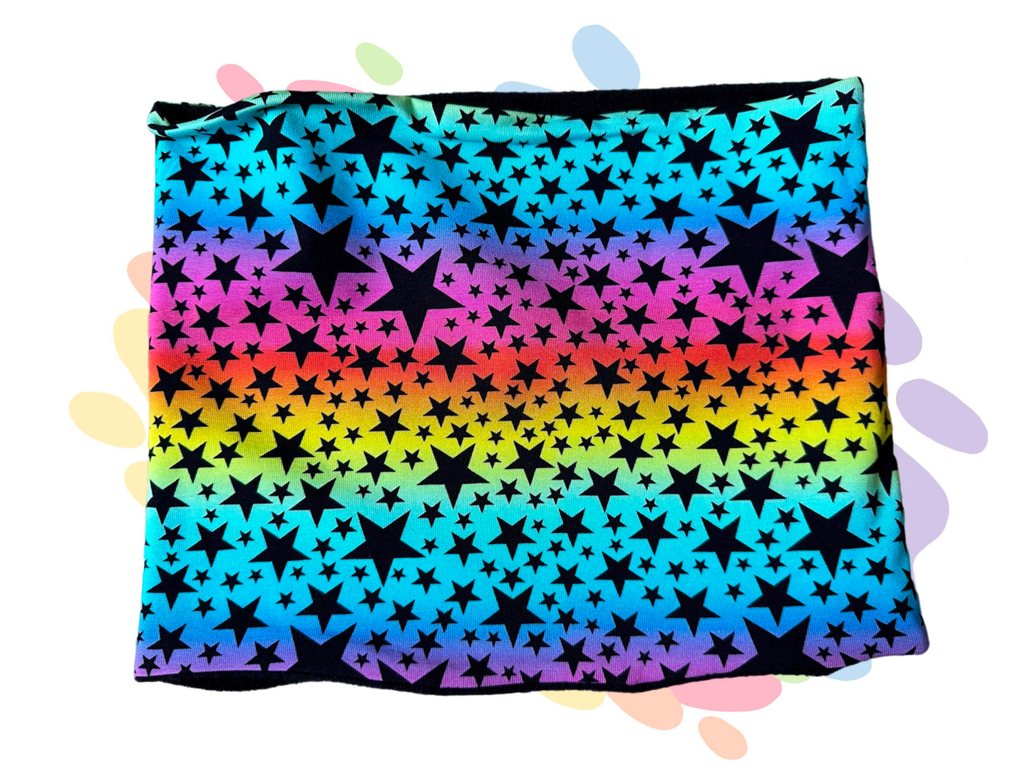 Rainbow stars snood (Size Medium)