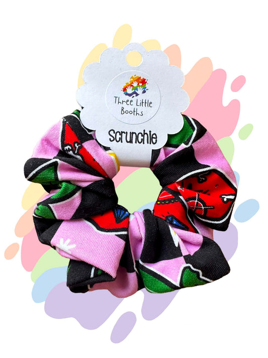 punky cherries print scrunchie