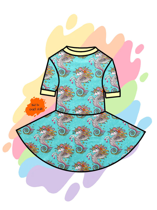 Sea Unicorn - Spin dress
