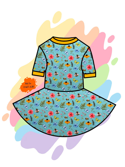 Floral Bees - Spin dress