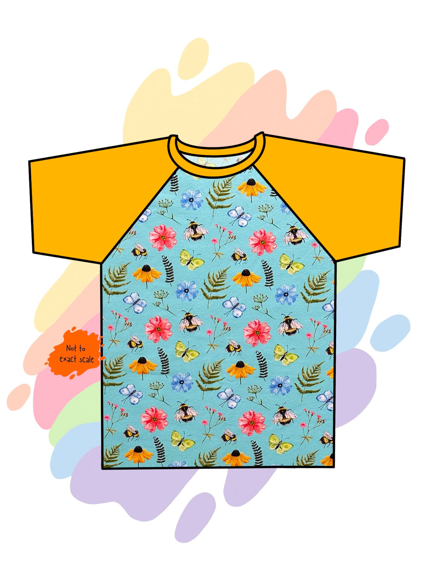 Floral Bees - Raglan T-Shirt