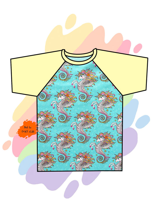 Sea Unicorn - Raglan T-Shirt