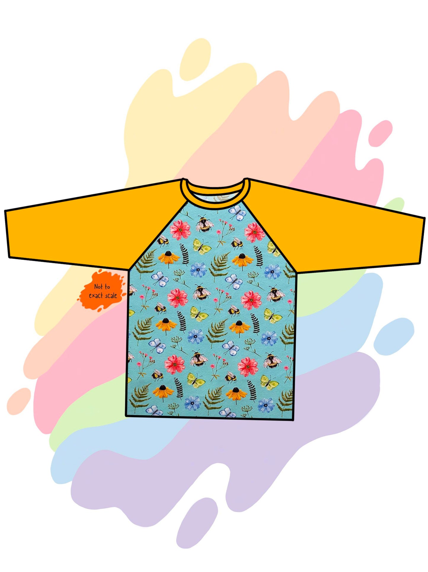 Floral Bees - Raglan T-Shirt