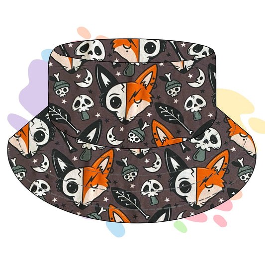 Fox skull - Reversable bucket hat