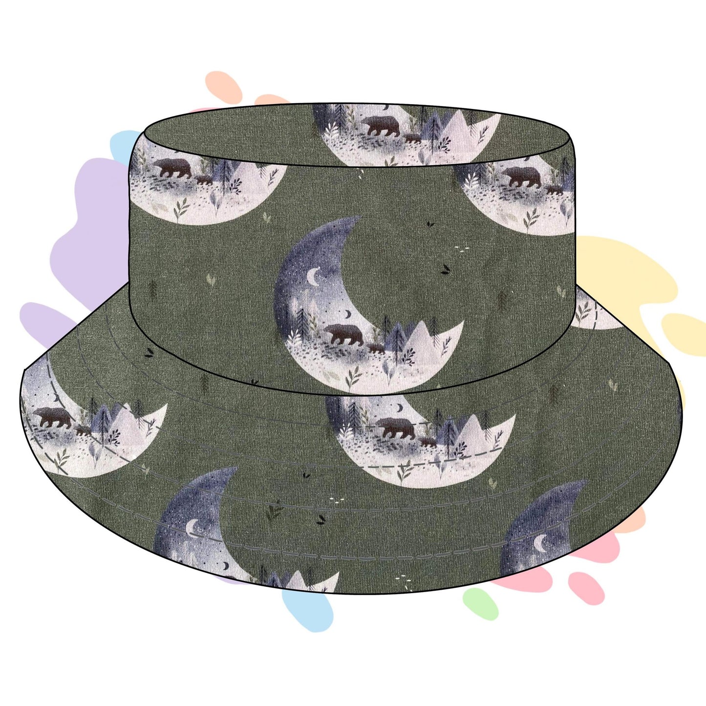 Moonlight walk - Reversable bucket hat