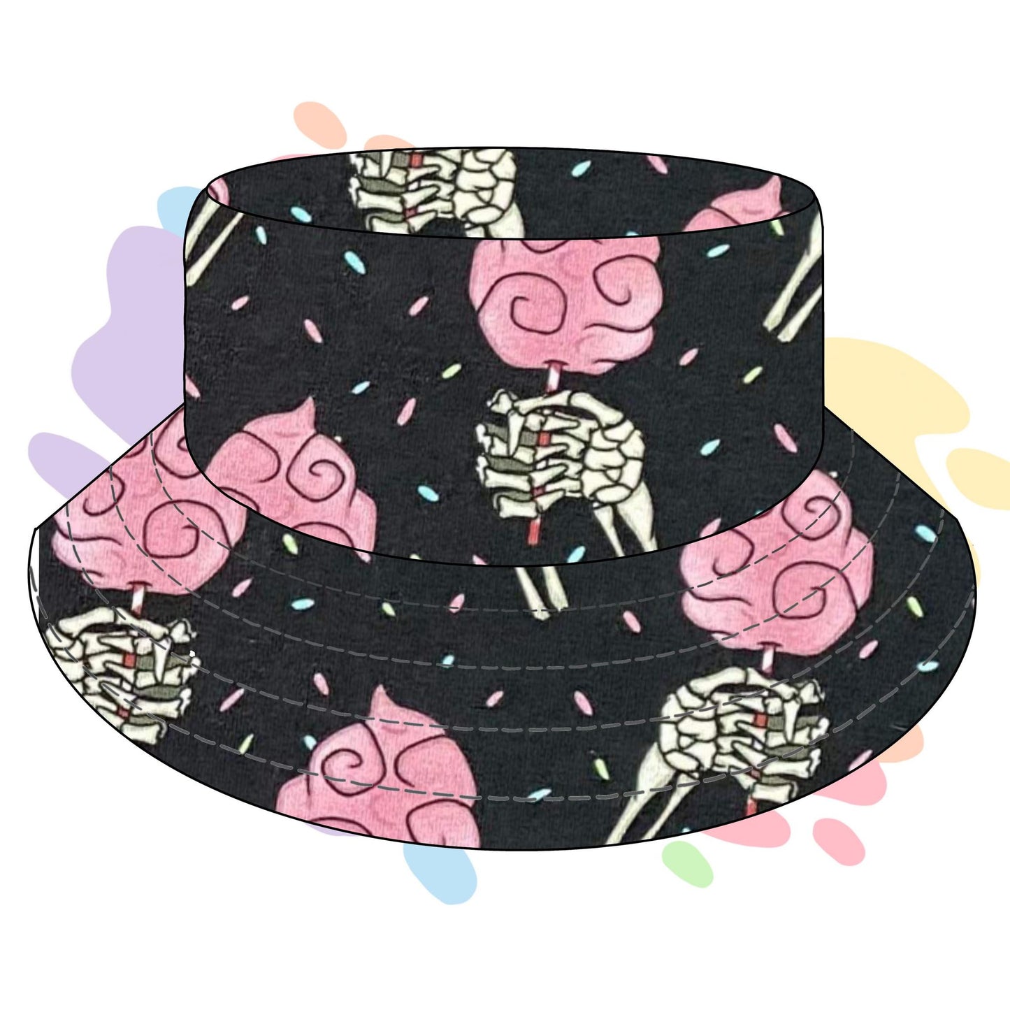 Candyfloss - Reversable bucket hat