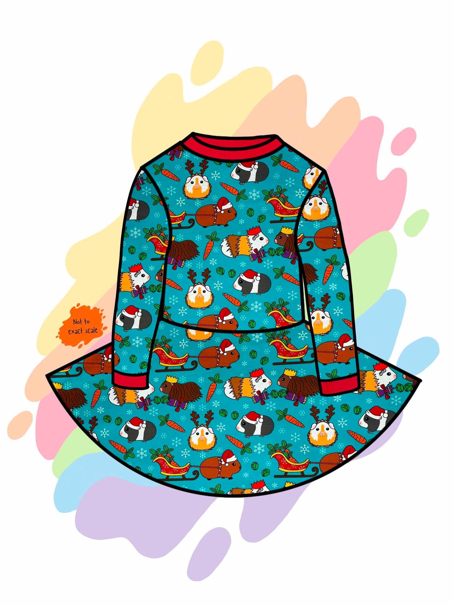 Guinea pig Christmas party  - Spin dress