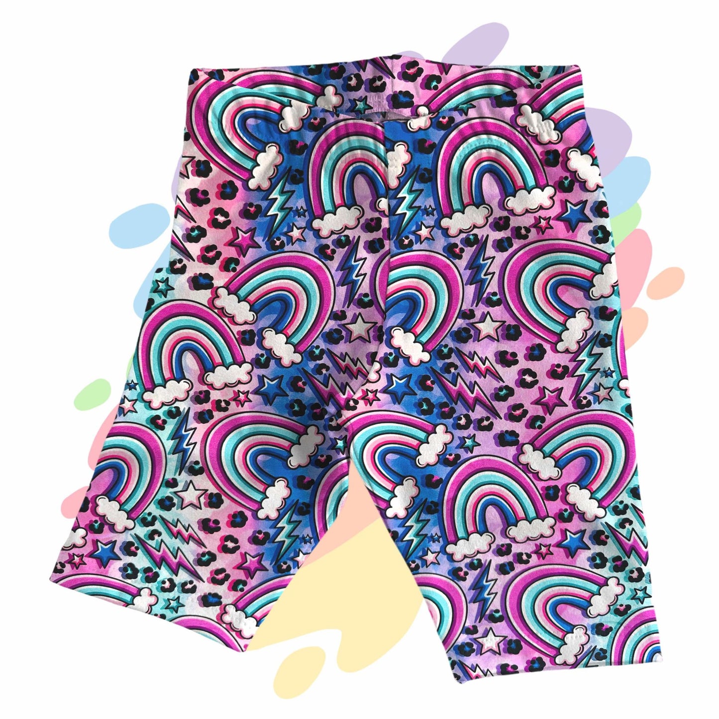 Pastel rainbow - Cycling style shorts