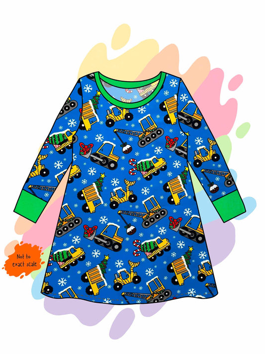 Christmas trucks - Aline dress