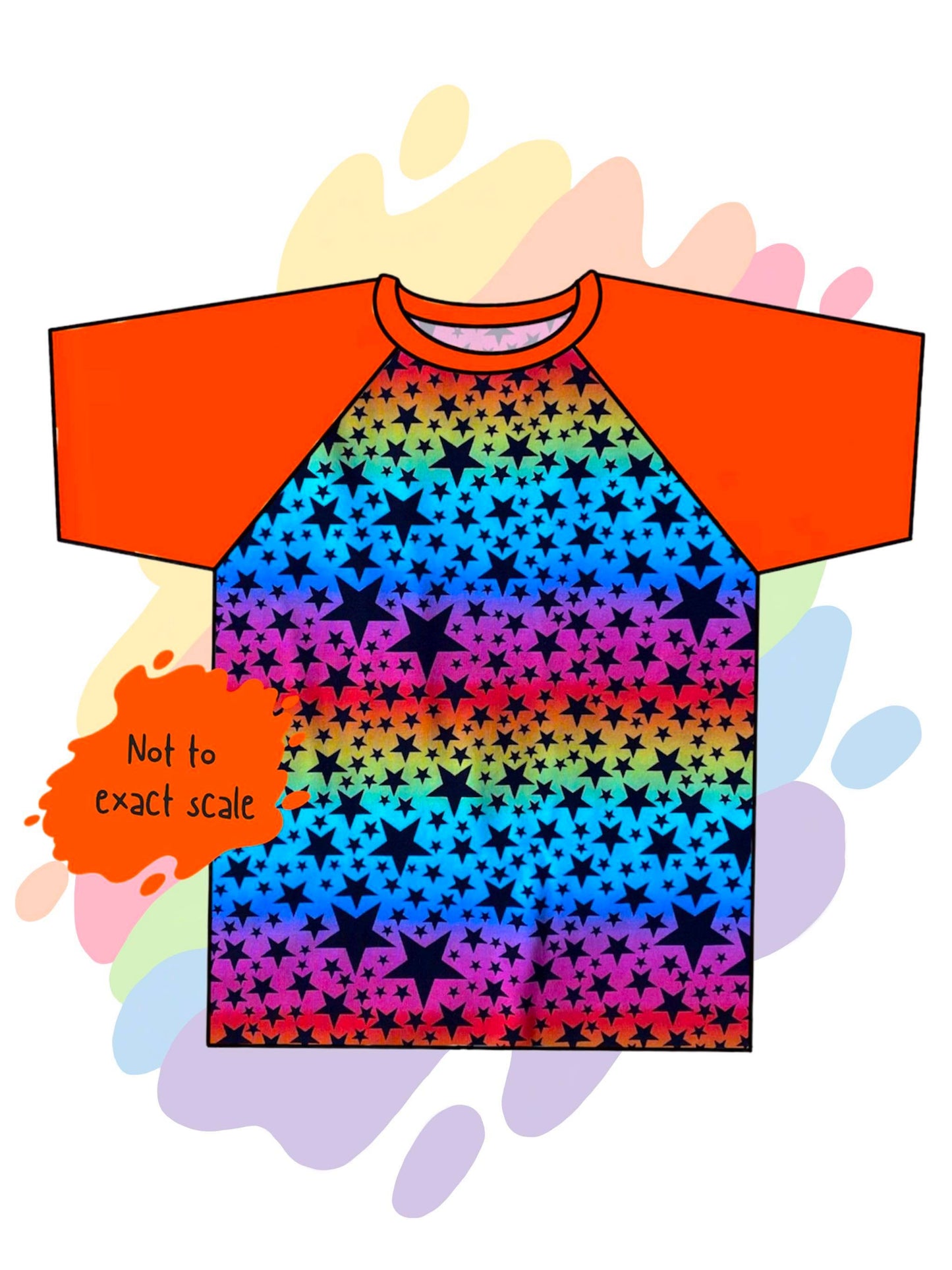 Rainbow stars - Raglan T-Shirt
