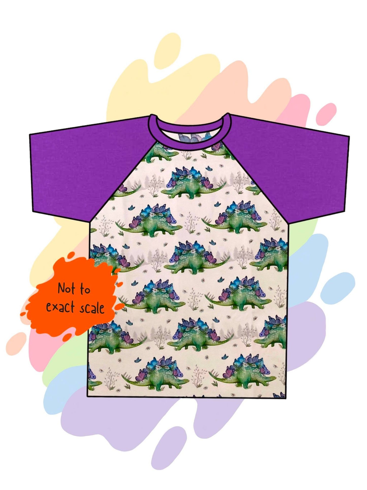 Dinosaur Flora - Raglan T-Shirt