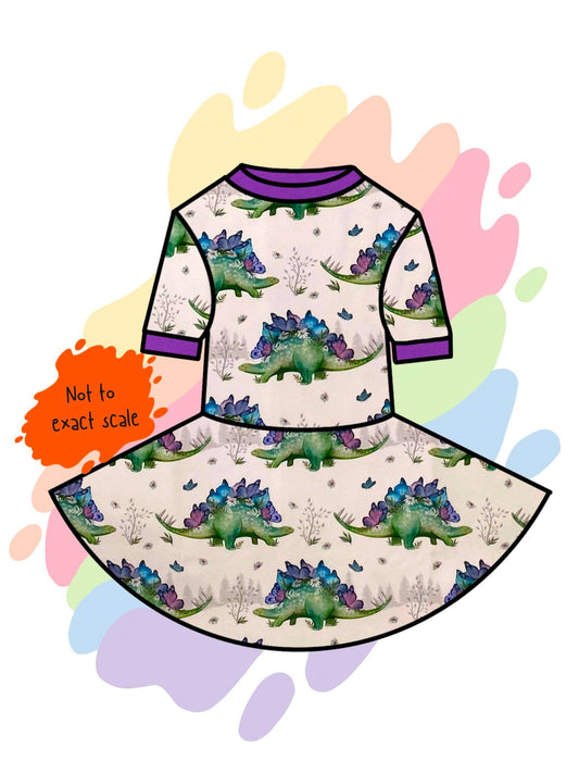 Dinosaur Flora - Spin dress