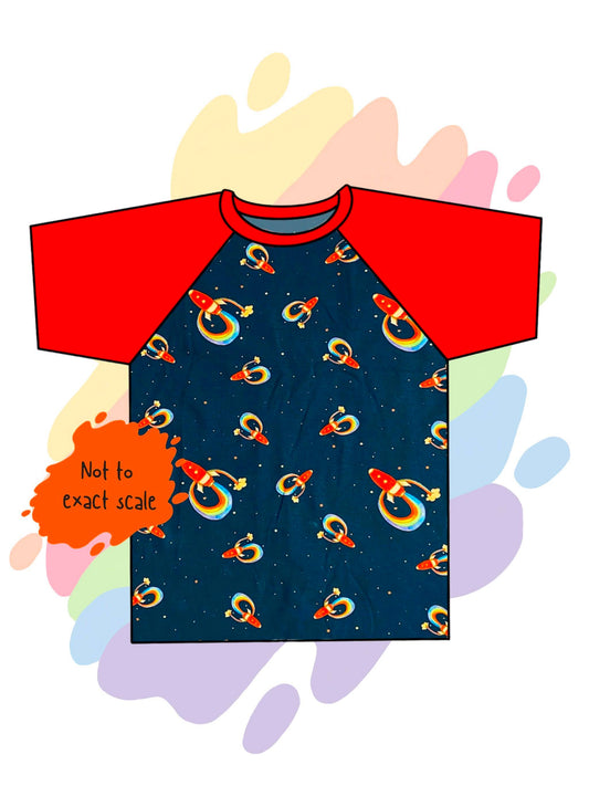 Rainbow rockets - Raglan T-Shirt