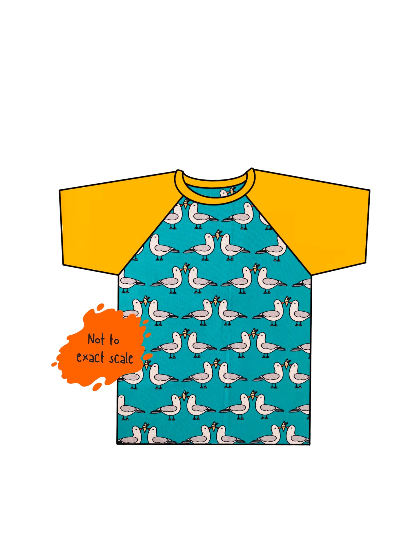 Ice cream seagulls - Raglan T-Shirt