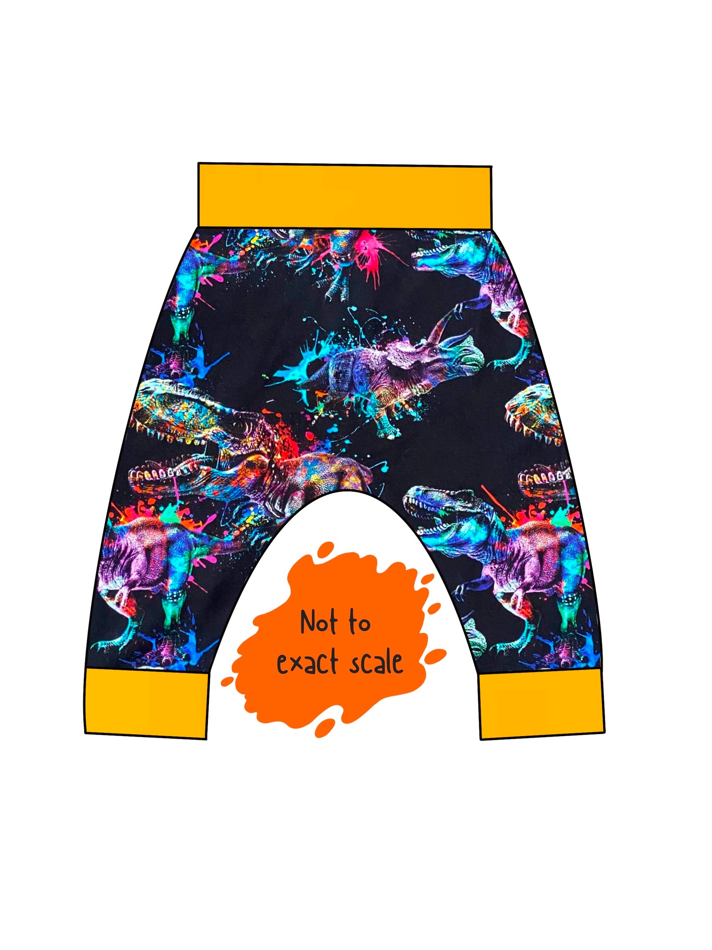 Dinosaur splat - Harem pants