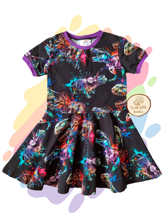 Dinosaur splat   - Spin dress