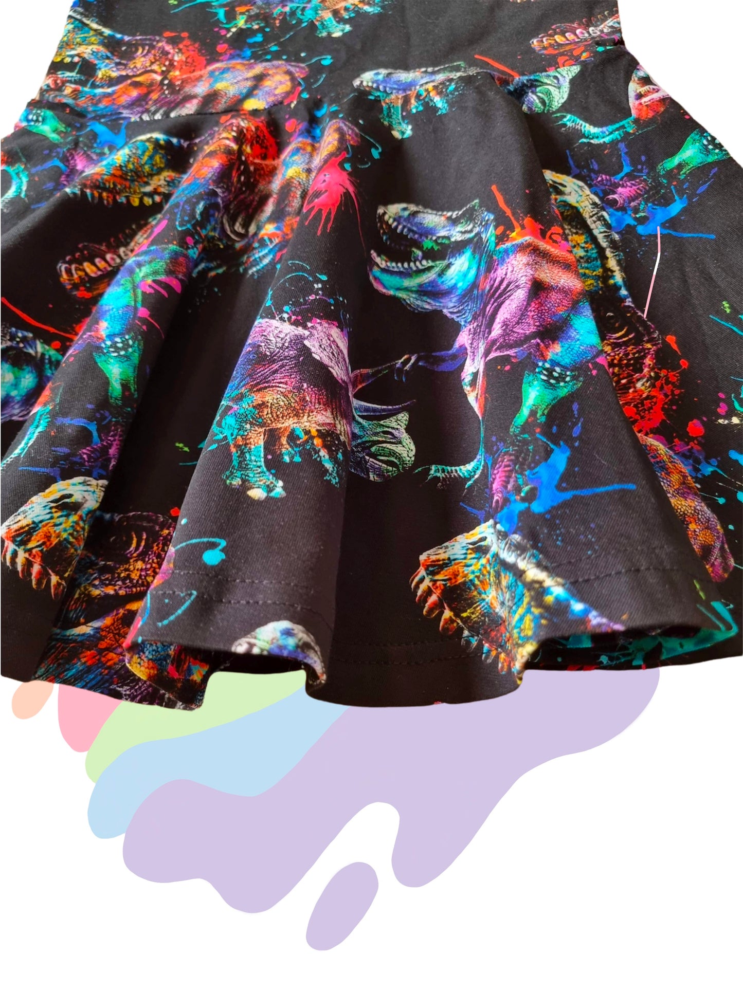 Dinosaur splat   - Spin dress