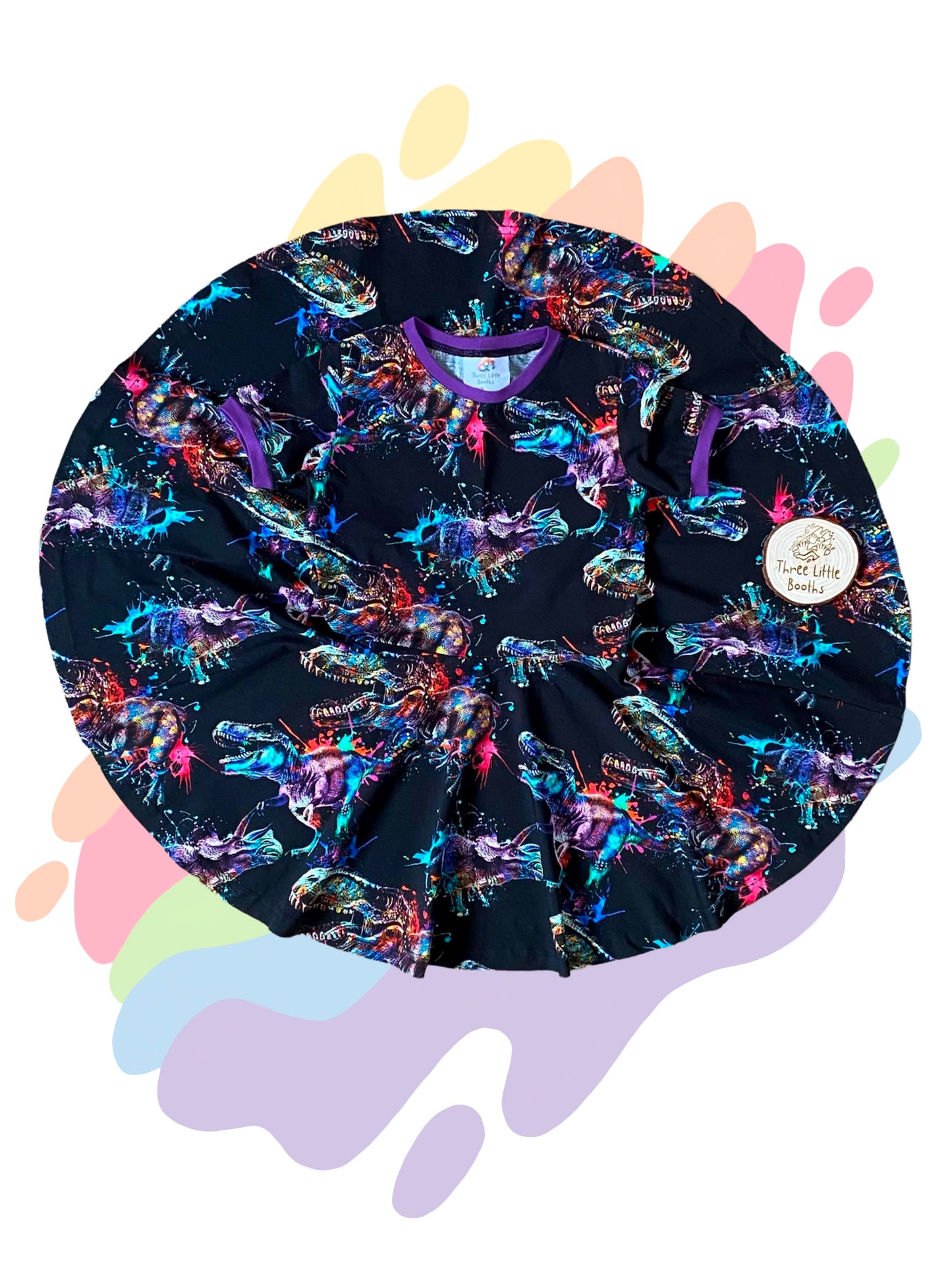 Dinosaur splat   - Spin dress